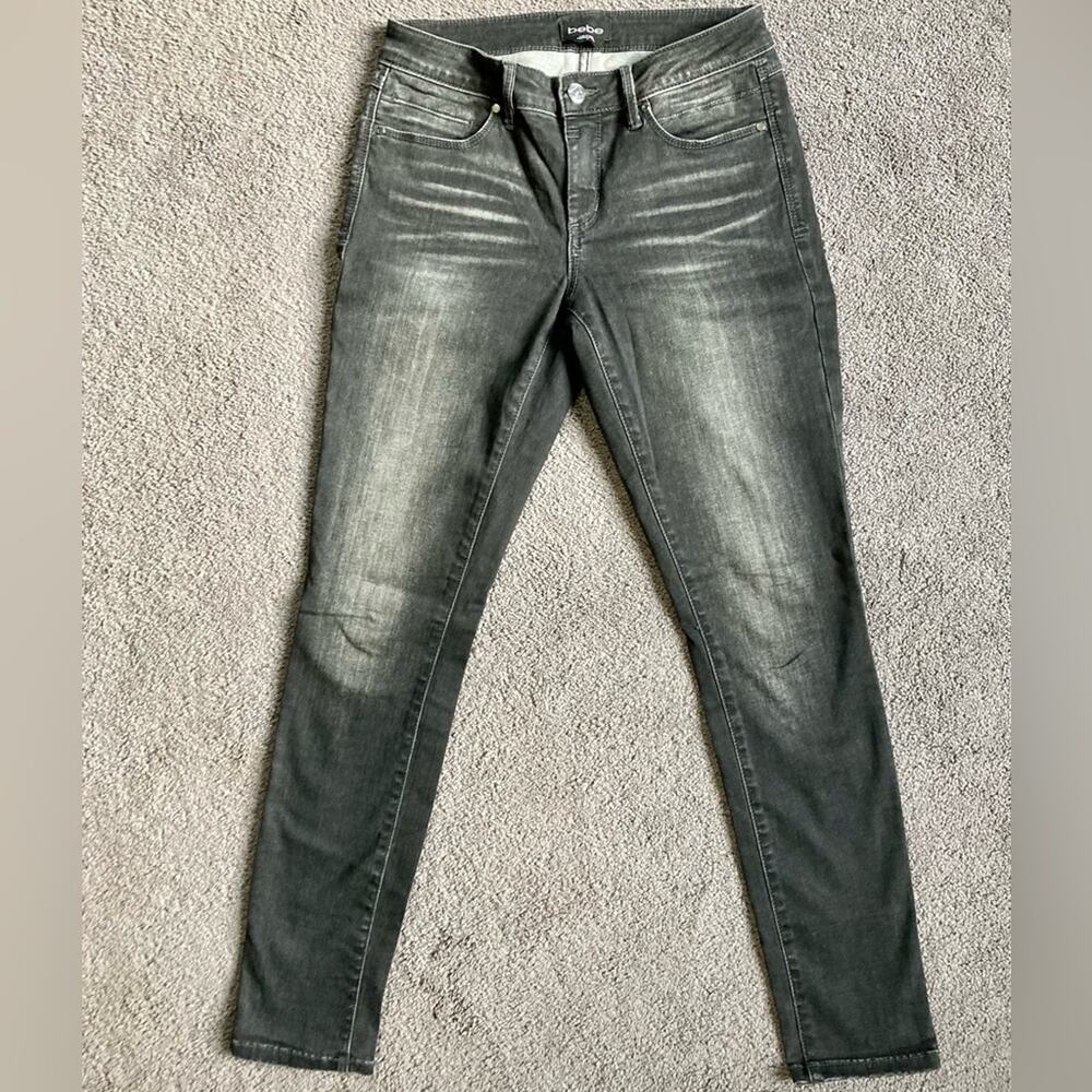Bebe‎ Black Acid Washed skinny jeans, size 27